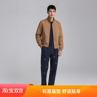 春秋E家大码男装商务休闲夹克老干部风外套