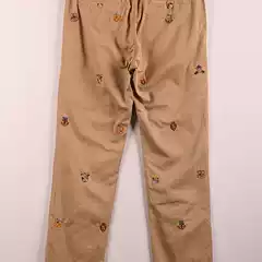 Spring and Autumn Men's Clothing, All-Cotton Classic Fashion Straight-Leg Full Embroidery Commuter Casual Pants Straight Fit