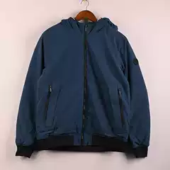 Dutch Brand High-Quality Men's Windproof Waterproof Business Casual Hooded Cotton Jacket Coat L