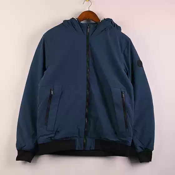 Dutch Brand High-Quality Men's Windproof Waterproof Business Casual Hooded Cotton Jacket Coat L