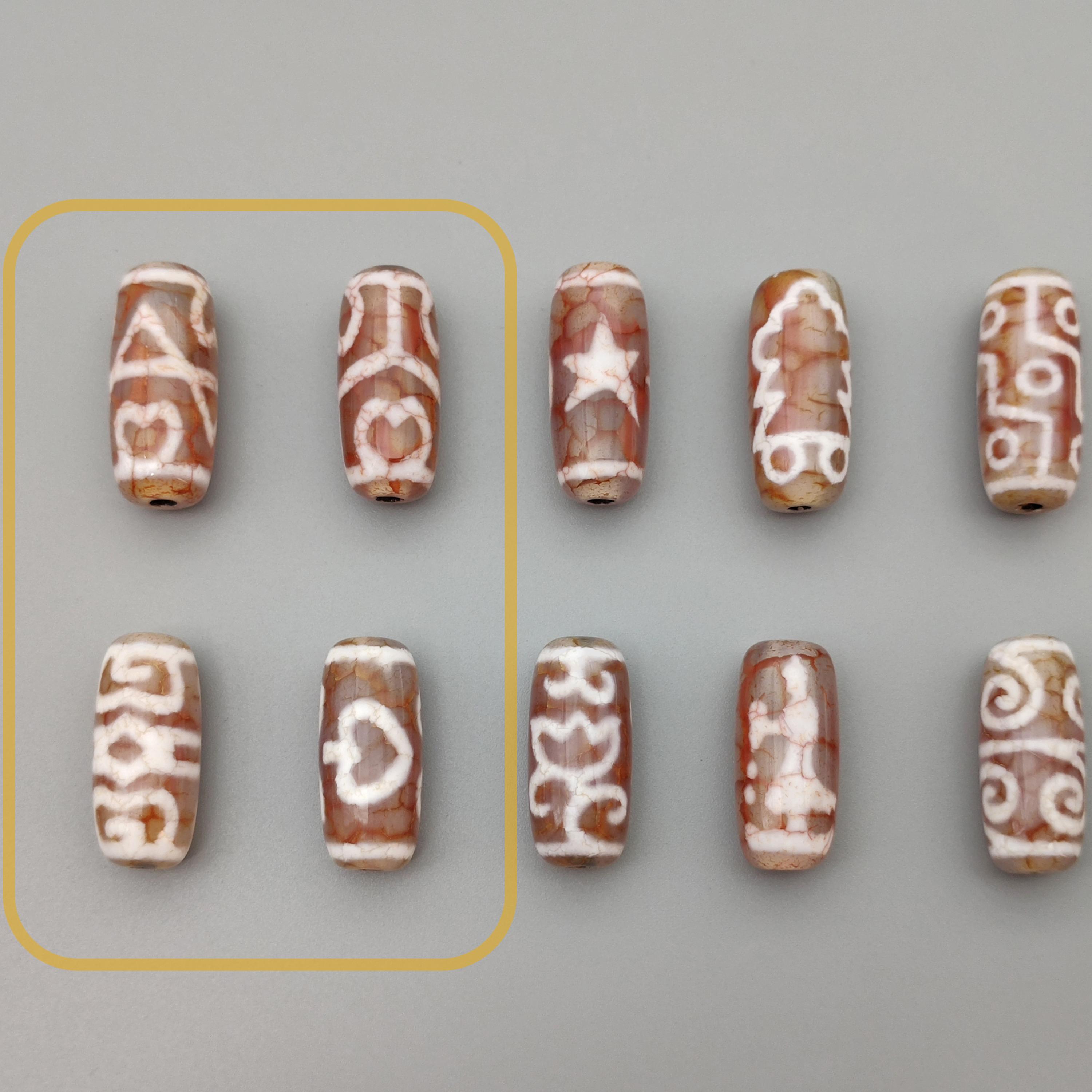 天玛西藏天珠血丝玛瑙日月星观音