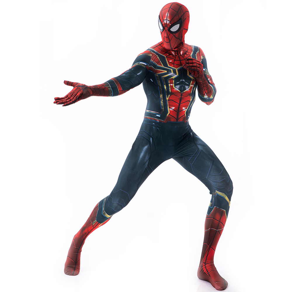 钢铁蜘蛛侠2连体紧身衣儿童复仇者联盟英雄归来Cosplay扮演服