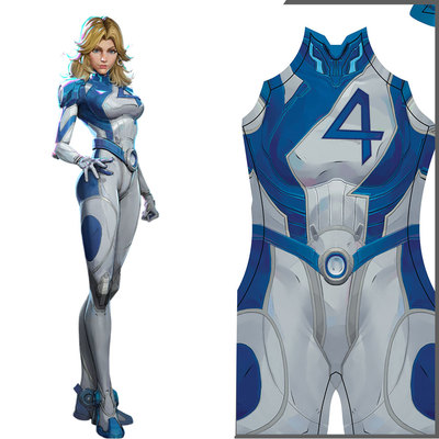 女款漫威争锋 Rivals Zentai Cosplay隐形女侠角色扮演连体紧身衣