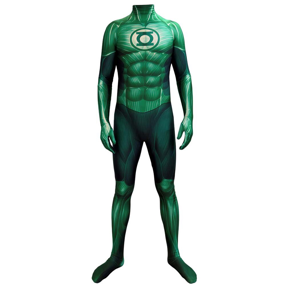 正义联盟绿灯侠连体紧身衣哈尔 乔丹Green Lantern Cosplay扮演服