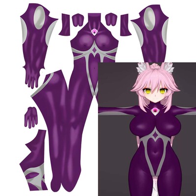 女款星月-黑暗侵袭超能女-神妲己Cosplay扮演连体紧身衣扮演服