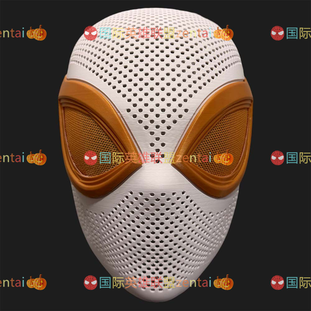 成人PS5 faceshell带透气孔磁吸黄色眼睛蜘蛛侠立体塑形面具 均码