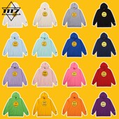 纯棉帽衫 过验版 drew卫衣笑脸连帽卫衣男女情侣美式 上衣外套春秋冬