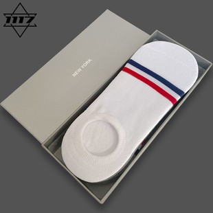 礼盒版tb袜子男船袜女袜子男款纯棉浅口隐形不掉跟防滑男士袜子夏