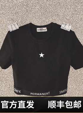 顺丰包邮SMFK无限运动短袖黑色打底衫短袖T恤tee陈意涵同款