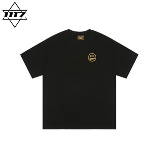 上衣春夏 刺绣笑脸比伯t恤男女情侣潮牌纯棉圆领半袖 正品 drew短袖