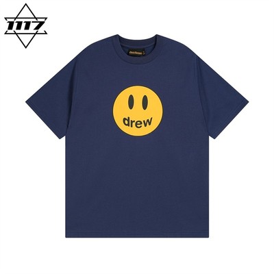 市面最顶版drew短袖藏青笑脸t恤