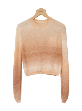 oldcolour冬季气质百搭圆领长袖短款套头针织衫女P480502A1-699