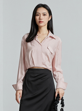 oldcolour秋季新款韩系温柔感设计感职场通勤衬衣女P320106A1