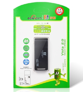 FB/ 二合一高速读卡器 直读 SD SDHC TF MicroSD 手机内存卡