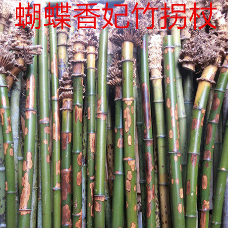 蝴蝶香妃竹根拐村竹雕竹编爬山登山工具手杖禅杖漂亮花纹装饰76