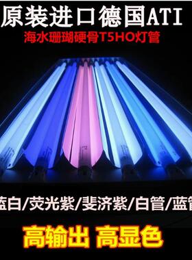 德国ATI海水珊瑚T5HO海水灯管蓝管斐济紫蓝白KZ管 荧光紫 24W