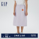 时髦洋气半身裙602204 LOGO法式 圈织软卫衣裙儿童装 Gap女童夏季