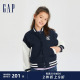 宽松运动外套789216 Gap女童春秋LOGO撞色飞行员夹克洋气儿童装