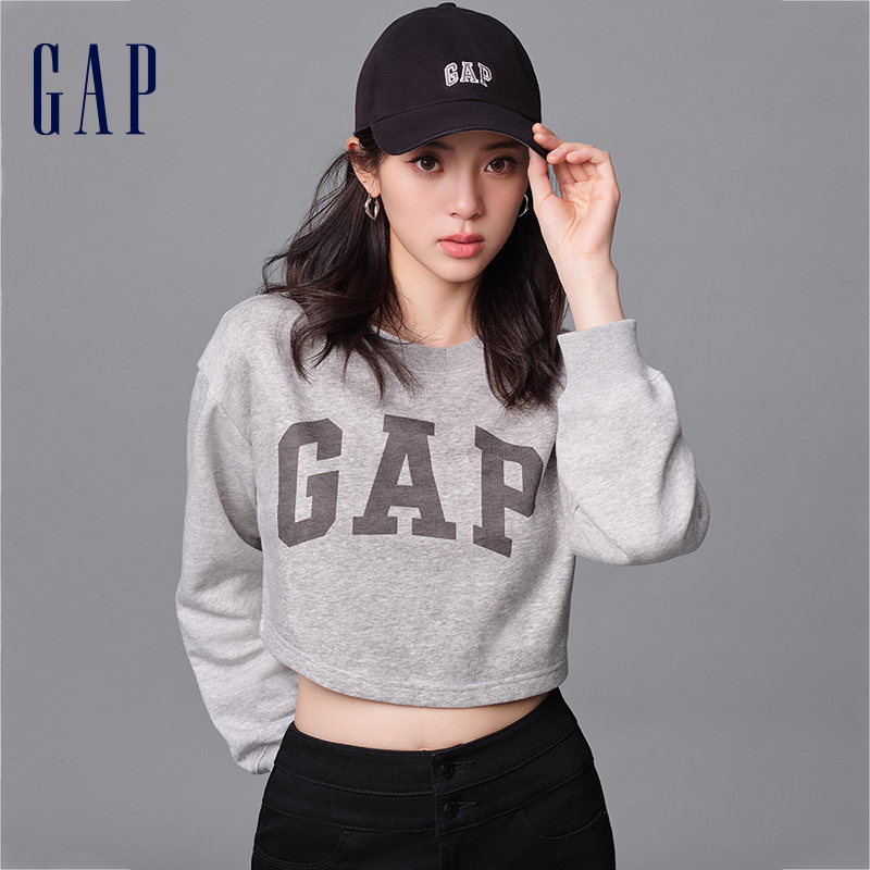 【欧阳娜娜同款】Gap女装春季经典LOGO圆领卫衣休闲上衣891358