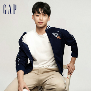 夹克769906 Gap男女装 LOGO简约大G棒球服美式 春秋款 明星同款