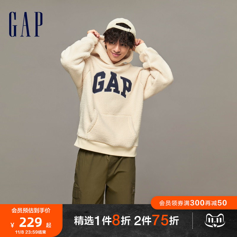 【欧阳娜娜同款】Gap男女装秋冬2023LOGO仿羊羔绒长袖卫衣807084怎么看?