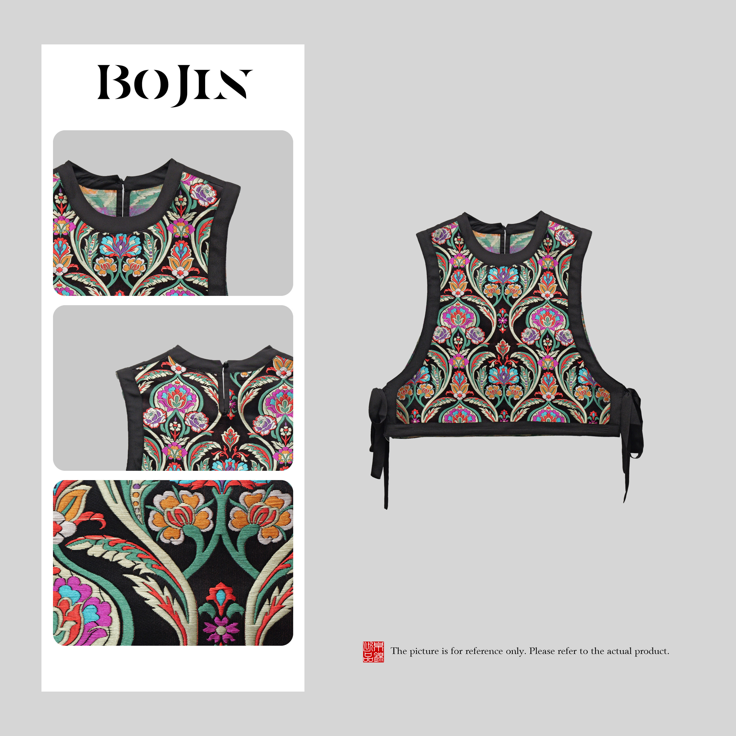 原创马夹新中式国风双面穿马甲老钱风女装百搭新款复古提花织锦缎