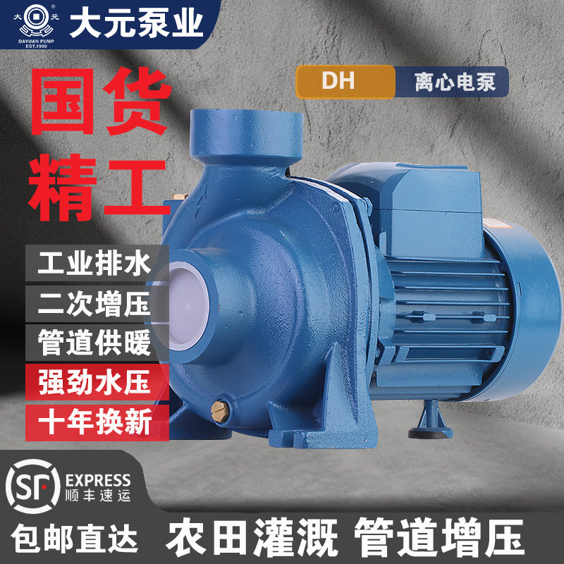 大元IQ离心泵管道泵农用灌溉抽水机排污泵高杨程大流量单相三相