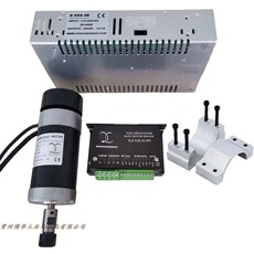 Шпиндель 48v500w无刷主轴电机12000转 er11er16数控雕刻机diy高速直流电机