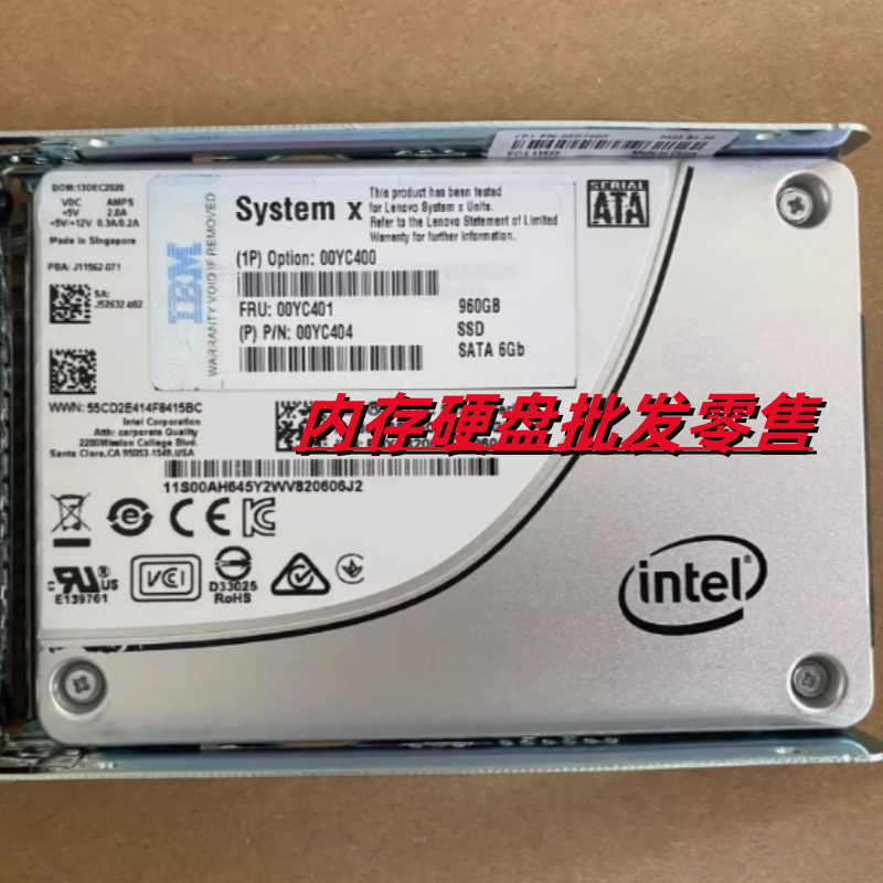 联想00YC400 00YC401 00YC404 固态硬盘960G SATA SSD 6Gb 2.5寸