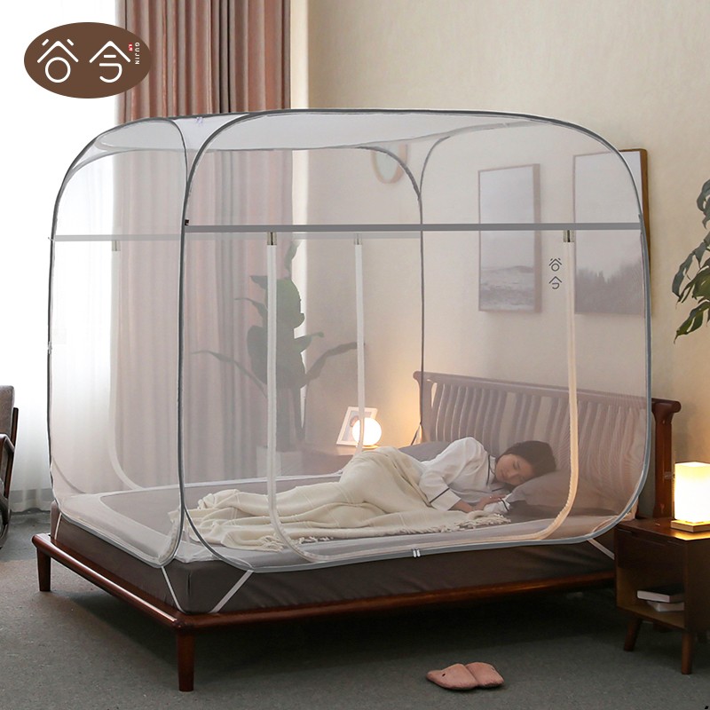 谷今1.5/1.8免安装蒙古包蚊帐1.2/1.35可折叠2.0/2.2简约双人家用