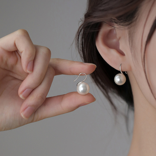 【巷南】999纯银施家珍珠耳环女轻奢高级2026新爆款耳饰气质耳钉