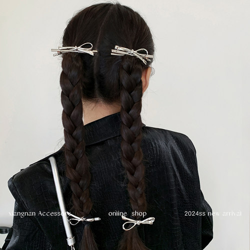 巷南高马尾高级侧边蝴蝶结高级