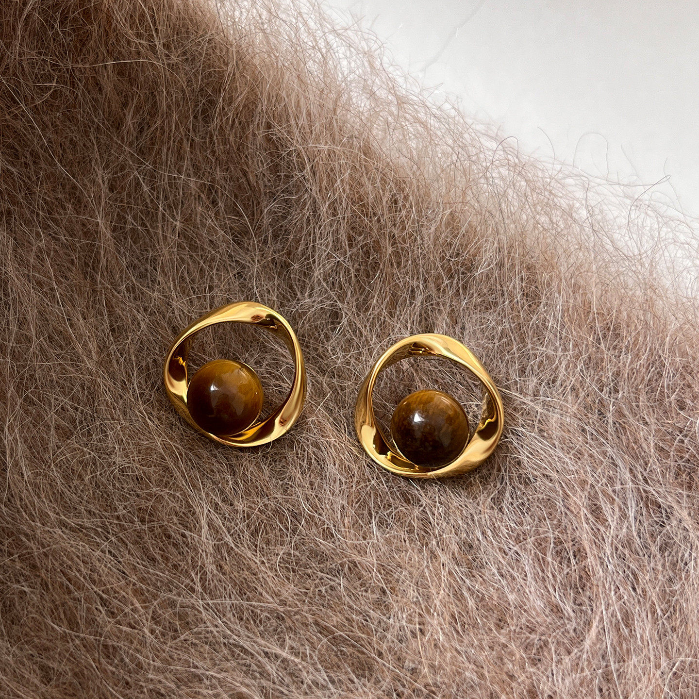 【巷南】999银虎眼石耳钉轻奢复古女耳饰2025新款爆款高级感耳环,饰品/流行首饰/时尚饰品新,耳钉,淘宝优惠券,粉丝福利购,淘宝优惠卷