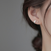 养耳洞耳环耳饰 爆款 巷南 999纯银树叶耳钉睡觉免摘女2026新款