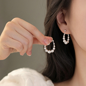 耳钉小众耳饰 爆款 巷南 925纯银珍珠耳环女轻奢高级感2026新款