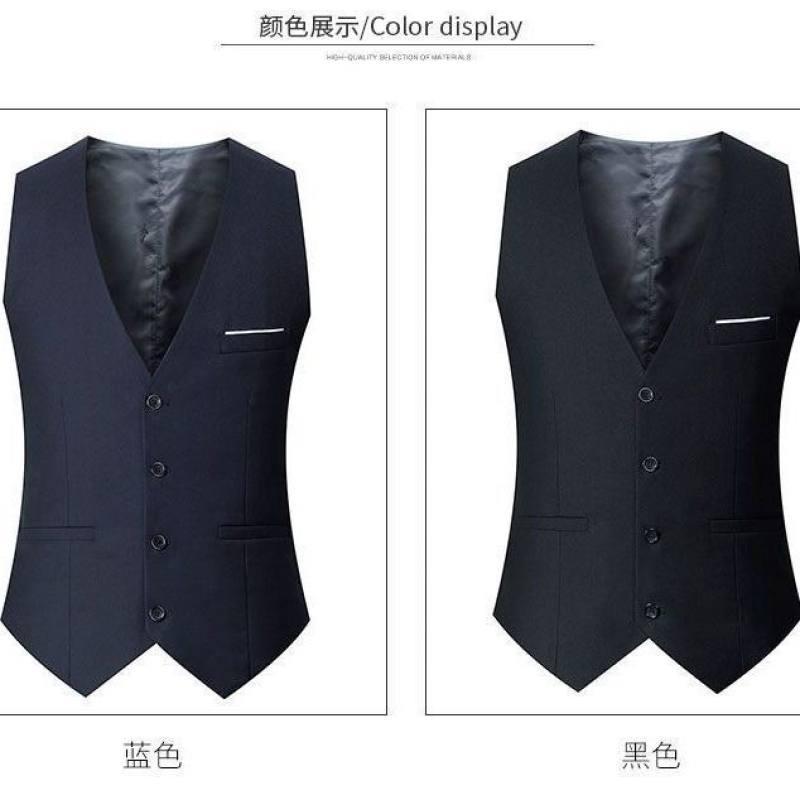 韩版男马甲西装修身西服背心春秋休闲免烫商务礼服伴郎职业正装潮
