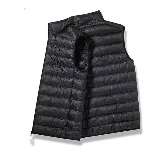 秋冬轻薄立领服马甲男外套无袖夹克休闲厚保暖背心坎肩棉服羽棉服