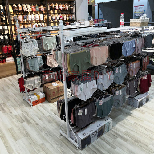 内衣内裤中岛货架文胸架子多层胸罩两面挂钩专卖店展示架落地 - 封面