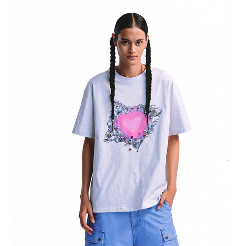 创意印花短袖T恤男女宽松圆领图案上衣潮流百搭