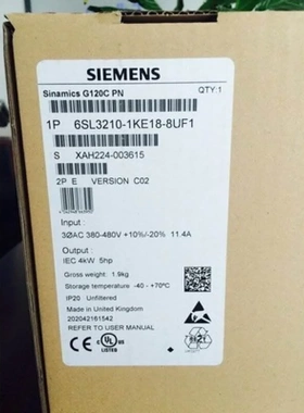 非实价议价议价6SL3210-1KE18-8UP1G120C变频器 4kW功率6SL32101K