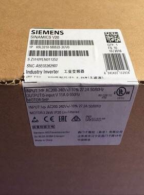 非实价议价议价6SL32105BB222UV0V20单相变频器 2.2KW 6SL3210-5B
