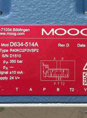议价议价D634-514A R40KO2F0VSP2 # //穆格，比例伺服阀议价议价
