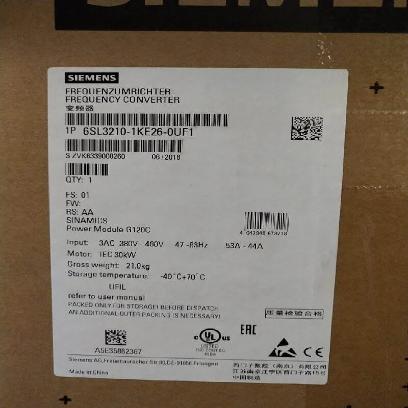 非实价议价议价6SL3210-1KE26-0UF1/OUF1G120C变频器30kW6SL32101