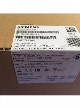 非实价议价议价V20 单相 3.0kW 变频器6SL3210-5BB23-0UV0/OUVO无