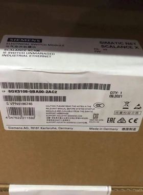 非实价议价议价6GK5108-0BA00-2AC2SCALANCE XC108交换机6GK51080