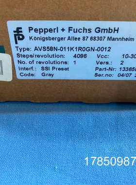 议价P+F倍加福AVS58N-011K1ROGN-0012编码器133658数字模块控制模