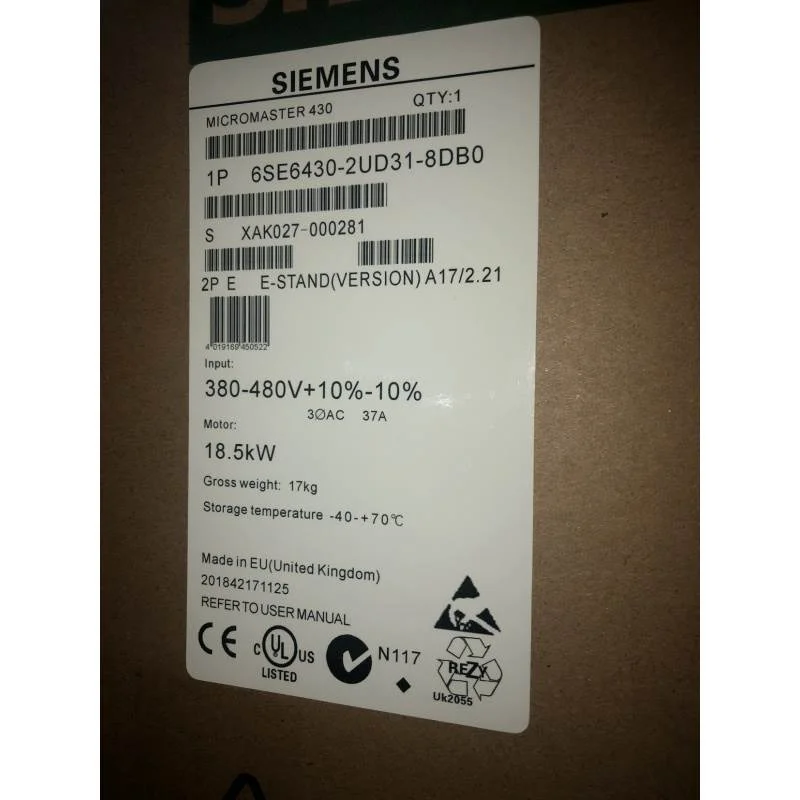 非实价议价议价6SE6430-2UD31-8DB0MM430变频器18.5KW 6SE64302UD