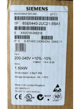 非实价议价议价6SE6440-2UC21-5BA1MM440变频器 1.5kW千瓦功率 无