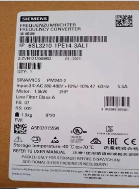 非实价议价议价6SL3210-1PE14-3AL11.5kW功率模块PM240-26SL32101