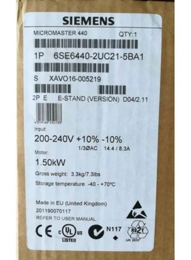 非实价议价议价6SE6440-2UC21-5BA1无滤波器1.5kW千瓦 MM440变频